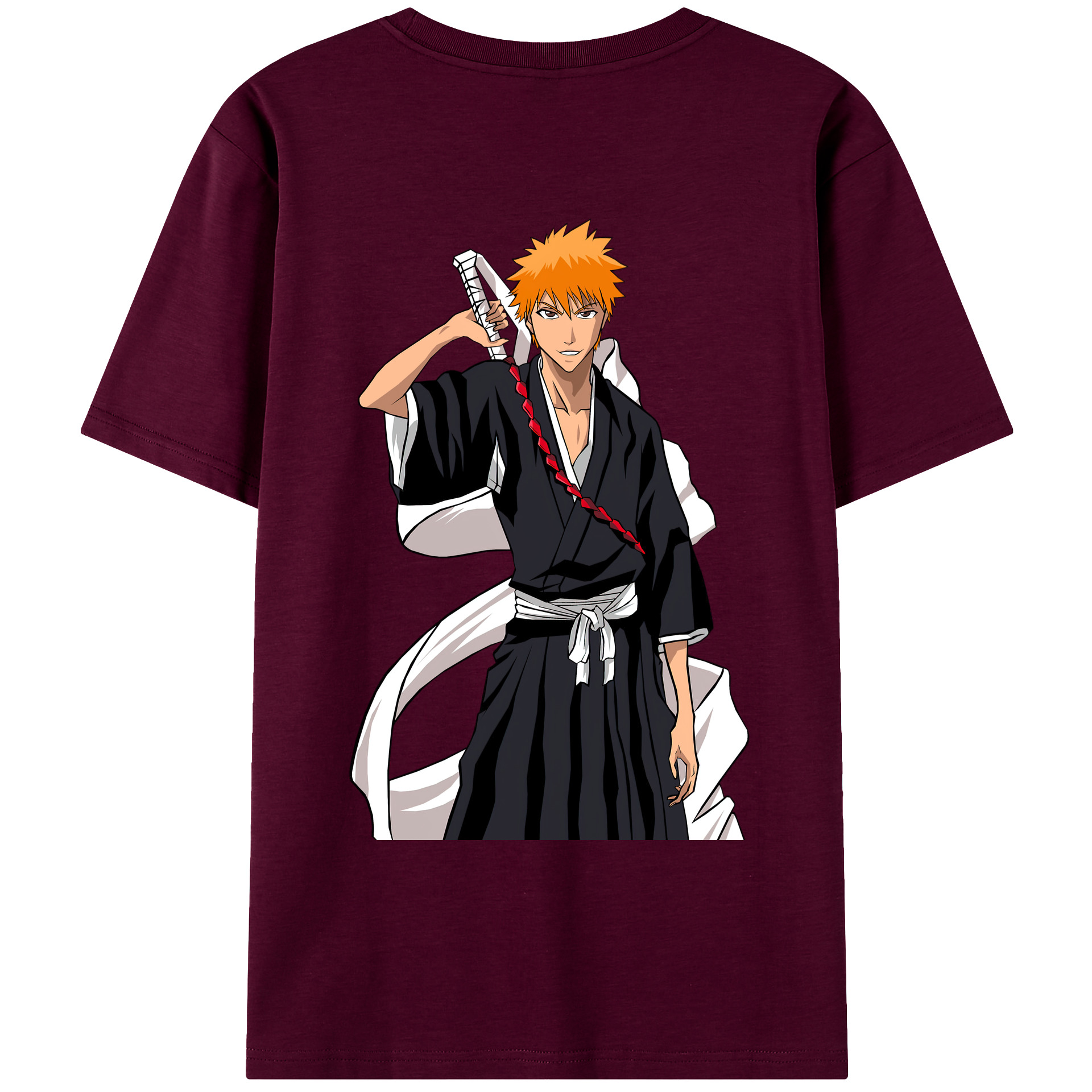 （画像用） ブリーチ 黒崎一護（くろさき いちご）BLEACH Kurosaki Ichigo レディース半袖Tシャツ(バックプリント)